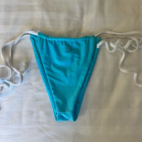 Frankie’s Bikinis Tia bottom. Aquamarine shine - Picture 2 of 5